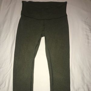 Green Lululemon Crop Leggings